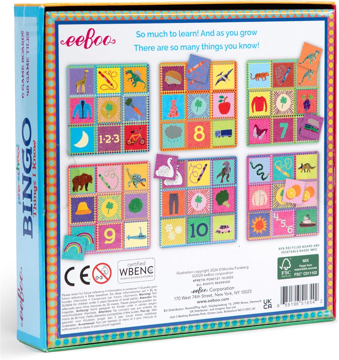 Preschool Bingo Things I Know
