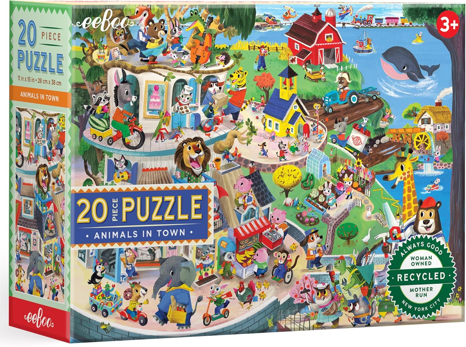 Animals in Town Puzzle 20pc