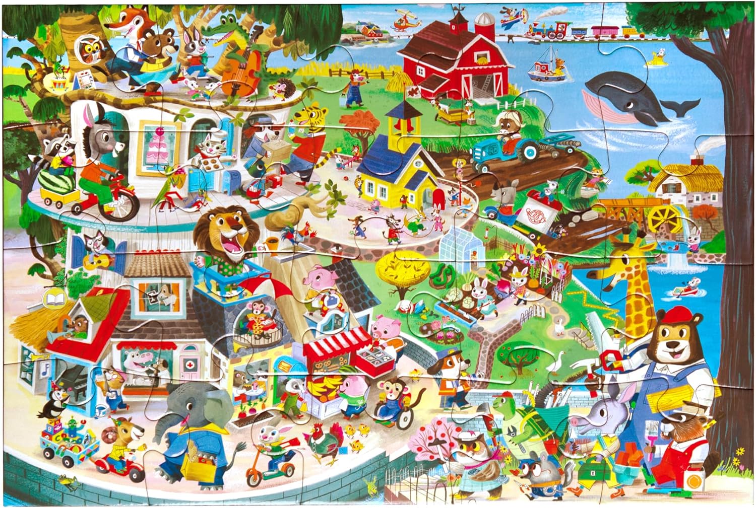 Animals in Town Puzzle 20pc