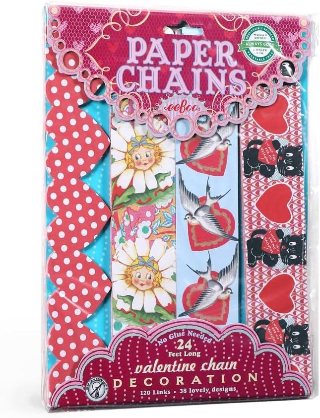 Valentine Paper Chain - 120 Links