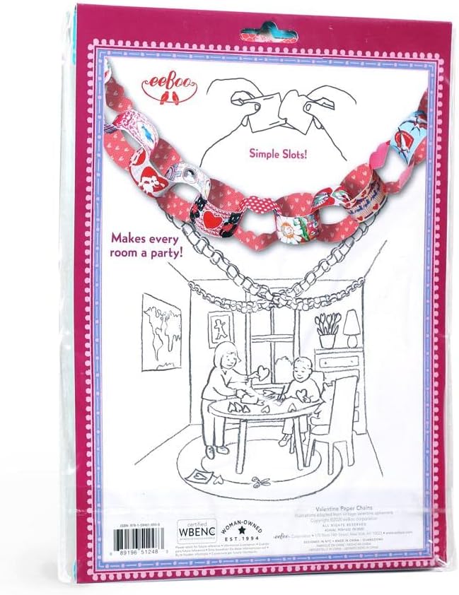 Valentine Paper Chain - 120 Links