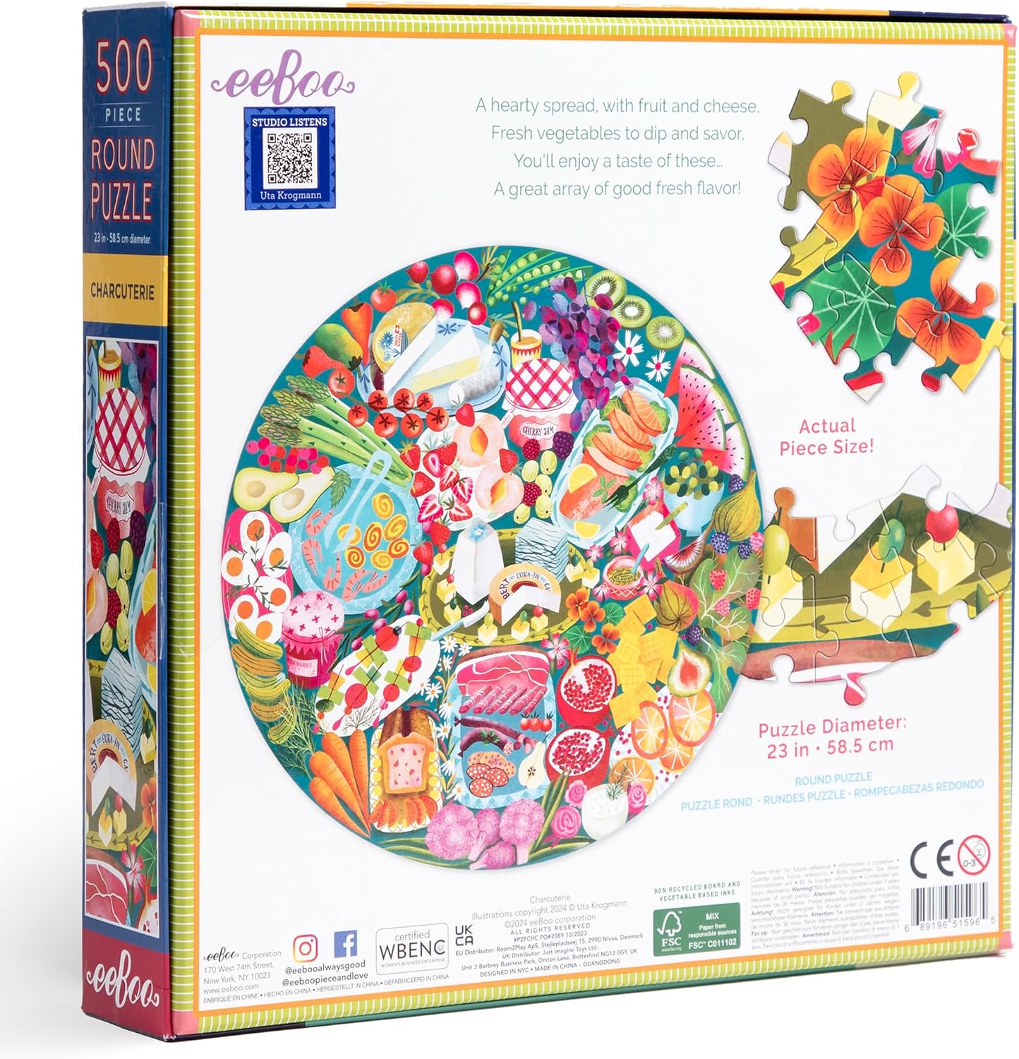 Charcuterie 500pc Round Puzzle