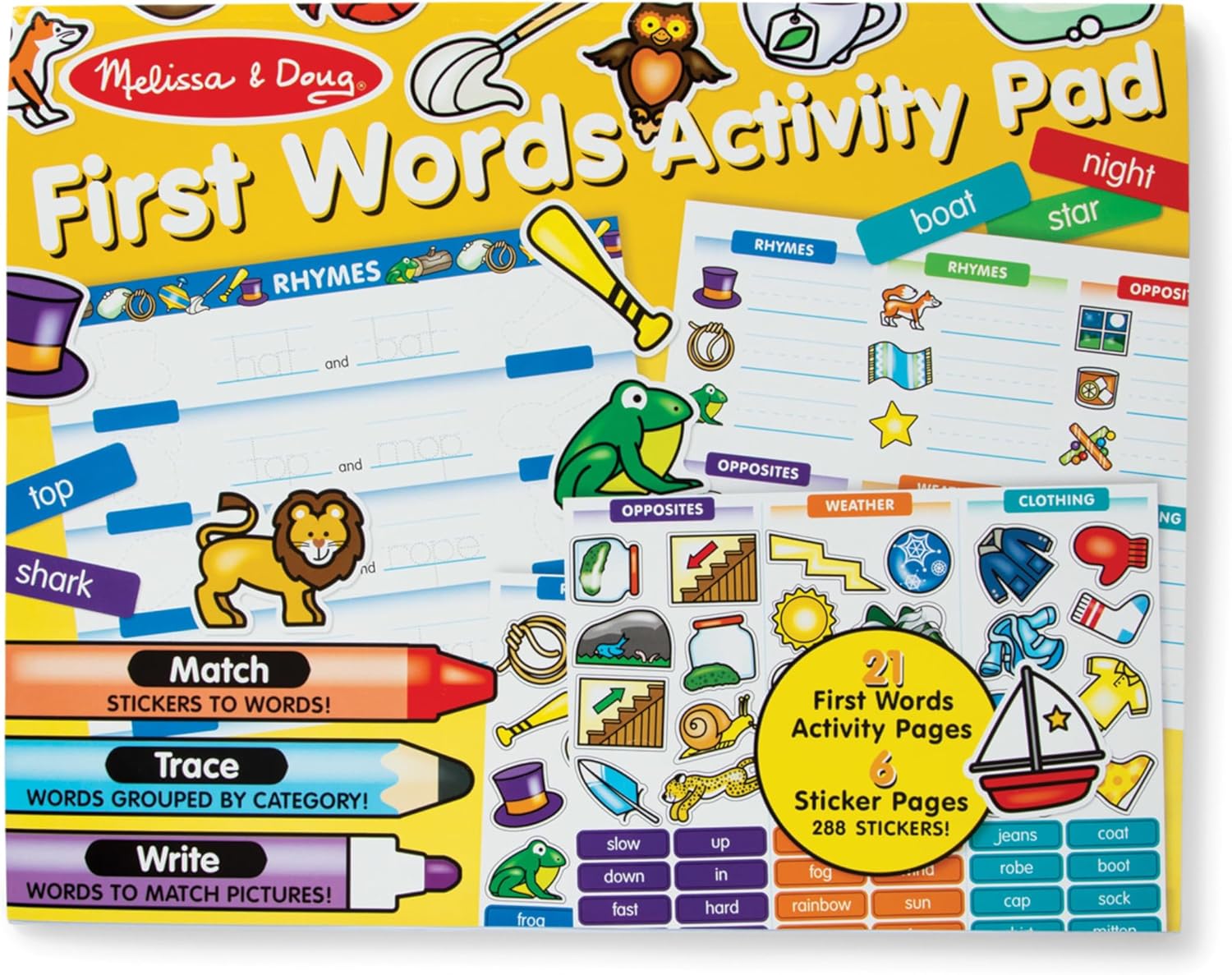 First Words Activity Pad - 288 Stickers to Match