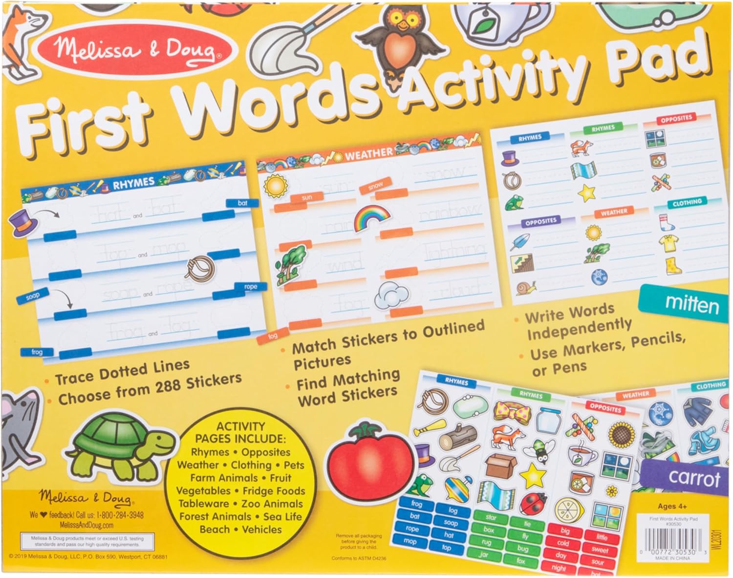 First Words Activity Pad - 288 Stickers to Match