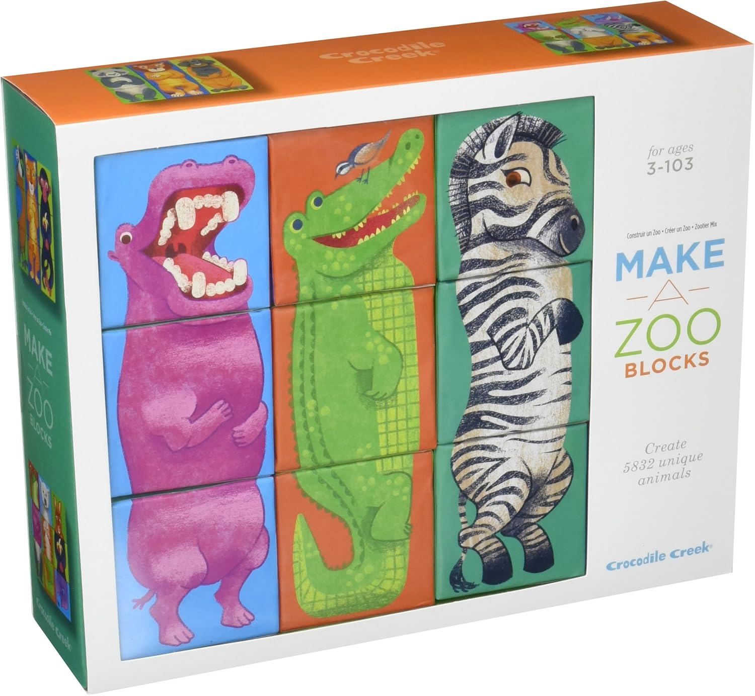 Make-A-Critter Blocks Zoo Animal Mix and Match Stacking Blocks
