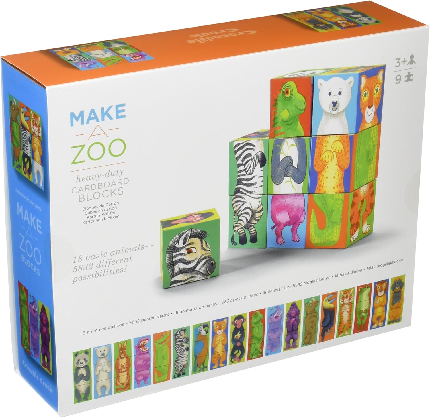 Make-A-Critter Blocks Zoo Animal Mix and Match Stacking Blocks