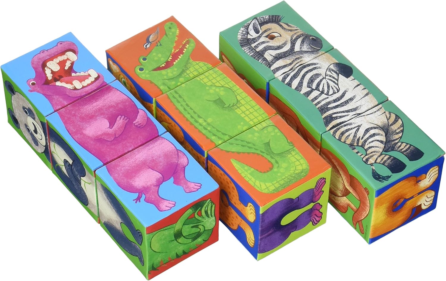 Make-A-Critter Blocks Zoo Animal Mix and Match Stacking Blocks